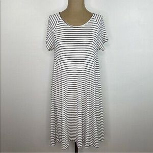 Black and white striped tshirt dress
